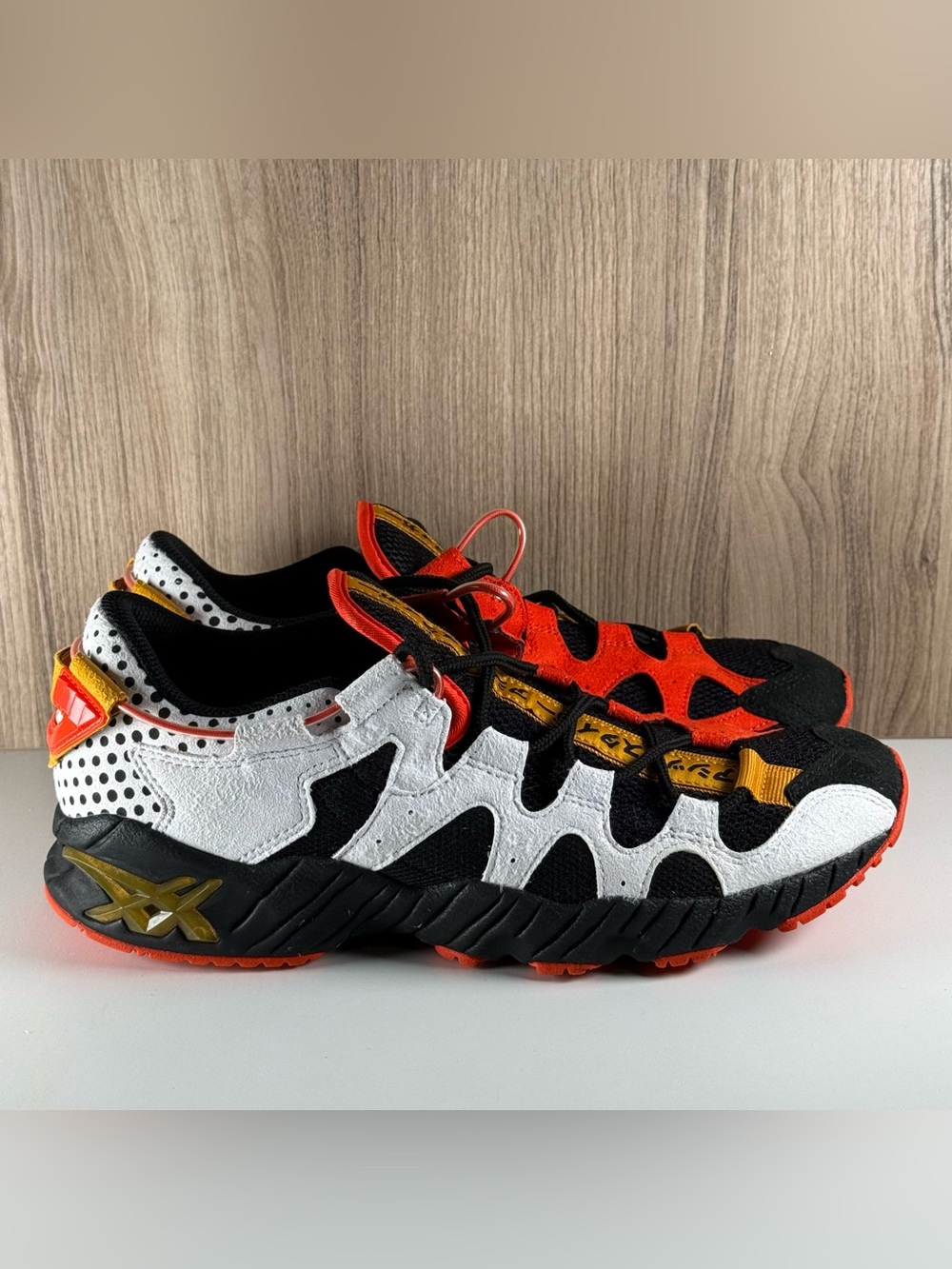 ASICS Gel-Mai 001 Happy Chaos Black/ Orange Running Shoes 1191A198 Men’s Size 8